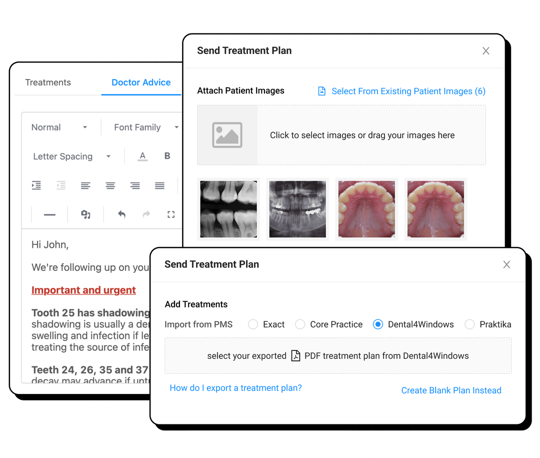 CoTreat treatment plan upload interface