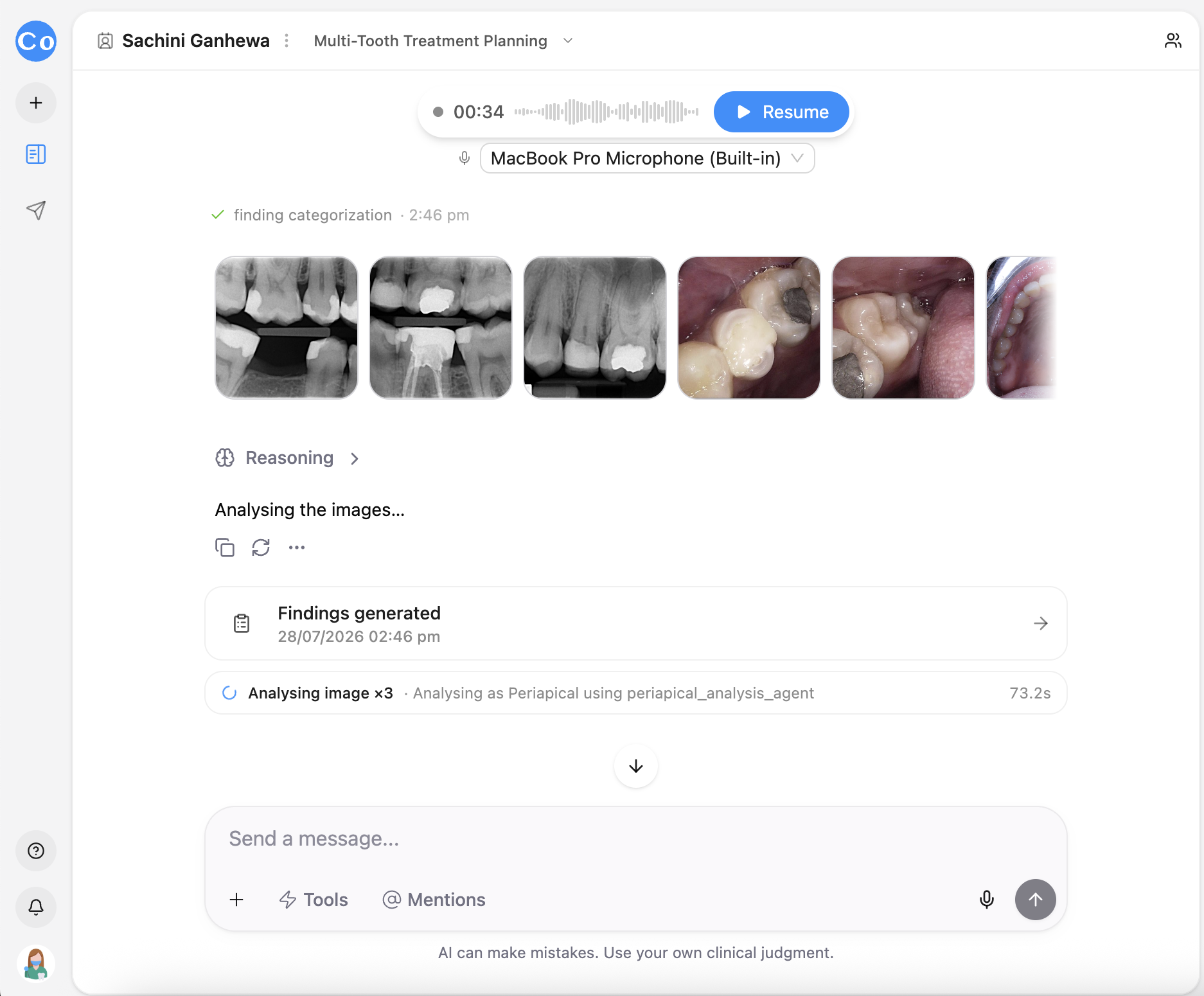 CoTreat capturing a live consult with Sarah Parker